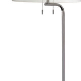 Looped Chrome Floor Lamp with Glass Cocktail Tabletop
