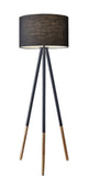 Tripod Floor Lamp Urban Mixed Metal and Wood