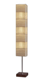 ZigZag Tall Paper Shade Floor Lamp With Walnut Wood Base