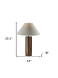 Canopy Black Wood Block Table Lamp