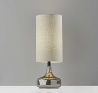 Dewdrop Black Metal Mercury Glass Table Lamp