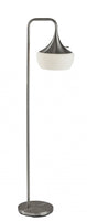 Modern Floor Lamp Gnome Alabaster Glass Brushed Steel