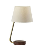Palm Desert Brushed Steel Metal Charging Table Lamp