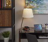 Palm Desert Brushed Steel Metal Charging Table Lamp