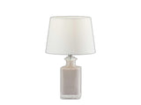 Light Purple Rectangular Bottle Glass Table Lamp