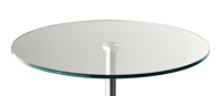 Steel White Marble and Glass End or Side Table