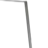 13.5' X 14.5' X 59' Brushed steel  Floor Mirror