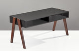 Modern Retro Black and Walnut Finish Coffee Table