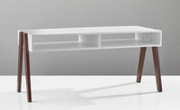 Modern Retro Black and Walnut Finish Coffee Table