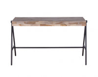 Boho Natural Narrow A Frame Wood  Table Desk