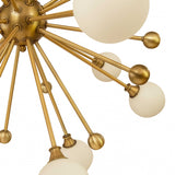 Burnished Gold Modern Pom Pom Chandelier