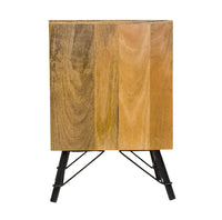 Natural Tones Mango Wood 3 Drawer Nightstand