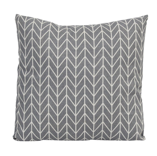 18 X 5.5 X 18 Grey Cotton Polyester Pillow
