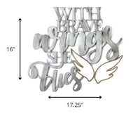 Gold Brave Wings Metal Wall Decor