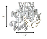 Gold Brave Wings Metal Wall Decor