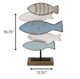 Coastal School of Fish Metal Tabletop