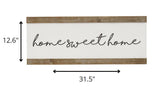 Scripted Home Sweet Home Metal & Wood Wall Decor