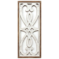 Distressed Heart and Fleur de Lis Wood Panel Wall Decor