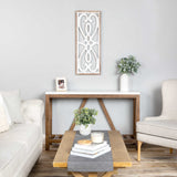 Distressed Heart and Fleur de Lis Wood Panel Wall Decor