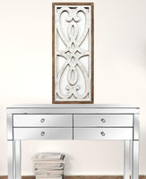 Distressed Heart and Fleur de Lis Wood Panel Wall Decor