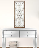 Distressed Heart and Fleur de Lis Wood Panel Wall Decor