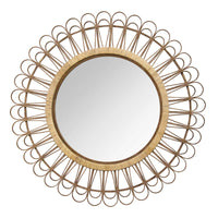 34 Bamboo Burst Rattan Wall Mirror