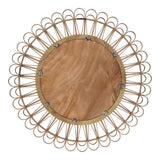 34 Bamboo Burst Rattan Wall Mirror