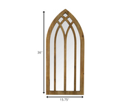 36 Gothic Inspired Arch Wood Wall Mirror