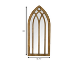 36 Gothic Inspired Arch Wood Wall Mirror