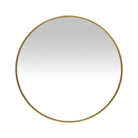 28 Round Chic Gold Metal Framed Wall Mirror