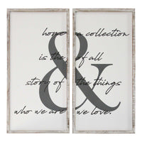 Distressed Home is the Story 2pc Set Wood Wall Decor