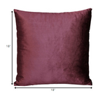 Majestic Purple Velvet 18 Square Pillow