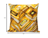 Shades of Yellow Abstract Design Square Pillow