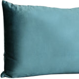 Teal Velvet Lumbar Pillow