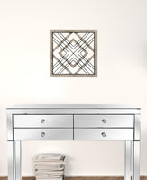 Sqaure Wood & Metal Geometric Plate Wall Decor