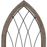 Cathedral Style Wood and Metal Window Panel