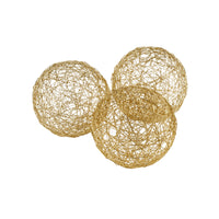 5' X 5' X 5' Gold Iron Wire Spheres Box Of 3