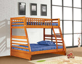 Contemporary Brown Finish Twin over Full Bunk Bed