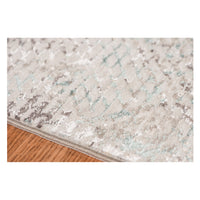 3.93" X5.57" X 0.38" Gray  Polyester Area Rug