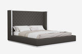 60 X 91 X 91 Black Faux Leather Bed King