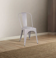 17' X 20' X 33' Silver Metal Side Chair (Set-2)