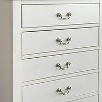 32" White Manufactured Wood Five Drawer Standard Chest