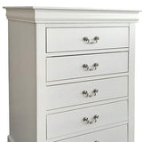 32" White Manufactured Wood Five Drawer Standard Chest