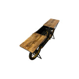 Black and Gold  Metal Mango Wood Bike Bar Counter