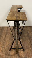 Brown Metal Mango Wood Iconic Vintage Cycle Table