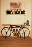 Brown Metal Mango Wood Iconic Vintage Cycle Table