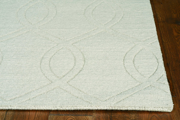 8' Ivory  Polyester Rug