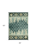 2' x 7' Slate Blue Polypropylene Runner Rug