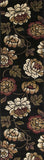 5' x 8' Black Floral Indoor Area Rug