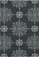 2' x 3' Charcoal Polypropylene Accent Rug